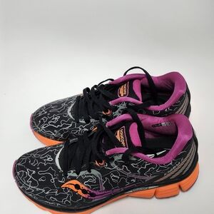 Saucony Women's Black and Orange Running Shoes